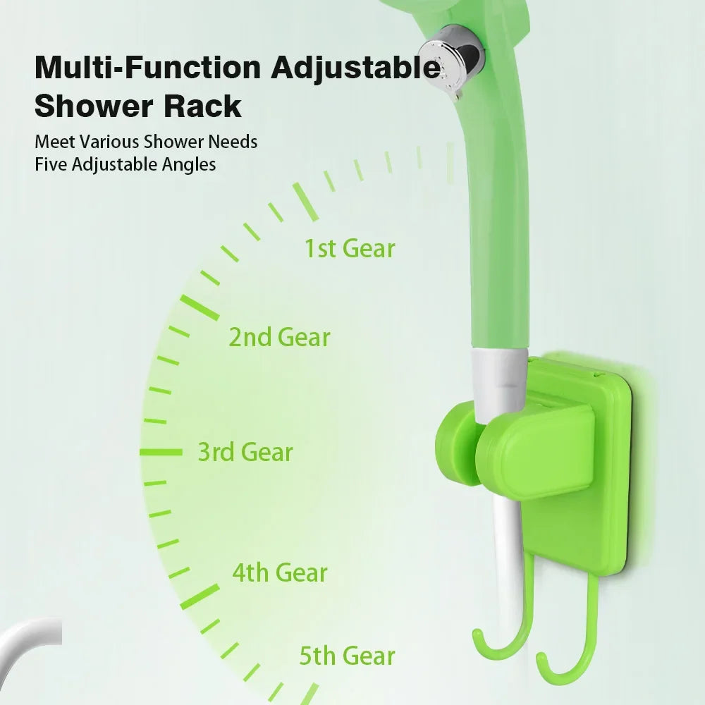 Portable Camping Shower Pump 6000mAh – RV Outdoor Shower Kit with Full-Screen Digital Display & Adjustable Energy-Saving Mode