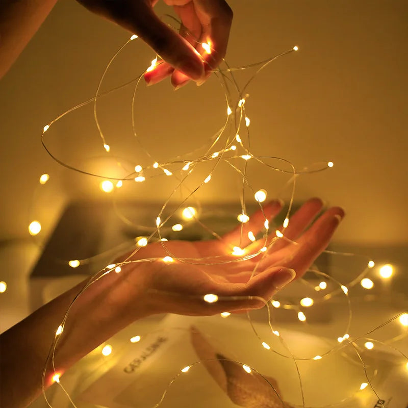 Button Battery LED Fairy String Lights - 1m (3.3 ft) 10 LED & 2m (6.6 ft) 20 LED, Warm White/White/Blue/Pink/Multicolor, Indoor Outdoor