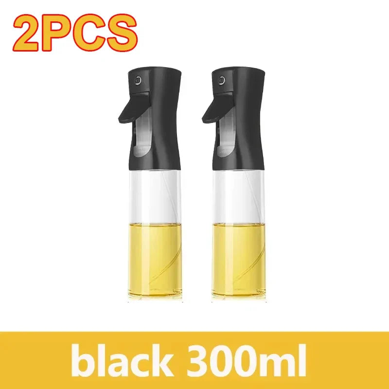 Oil Spray Bottle & Oil Brush — Nebulizing Kitchen Mister, 200/300/500 ml (6.8/10.1/16.9 fl oz) for Cooking, BBQ & Baking