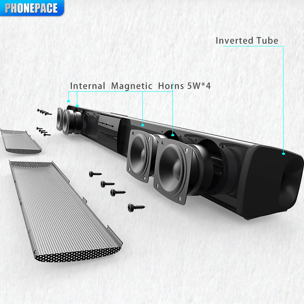 Bluetooth 5.0 Soundbar Speaker System 5.0-Channel Surround Stereo for Home Theater TV