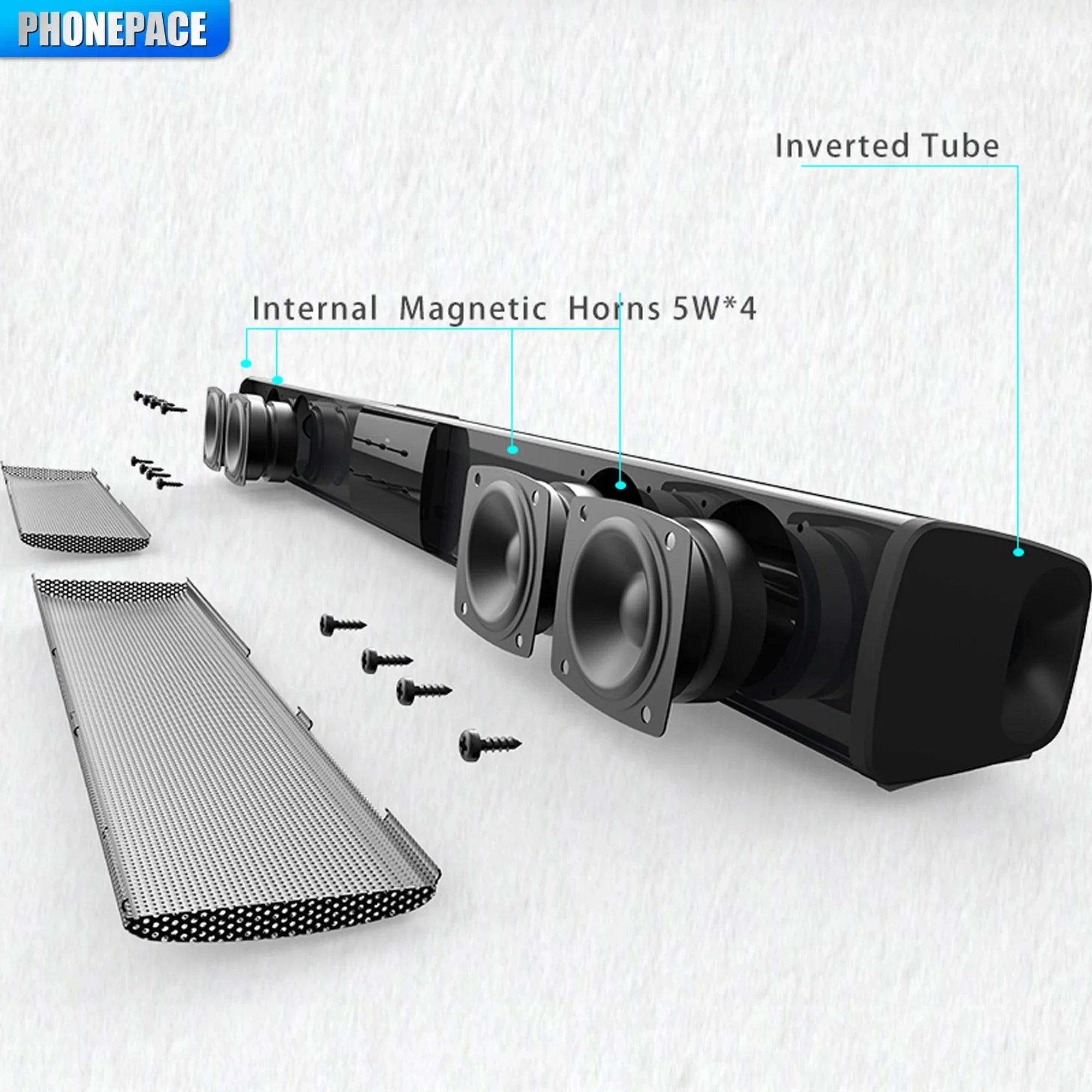Bluetooth 5.0 Soundbar Speaker System 5.0-Channel Surround Stereo for Home Theater TV