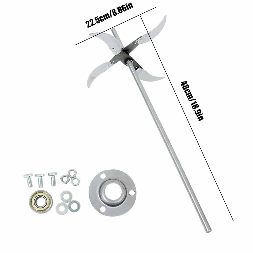 Fruit and Vegetable Crusher 4/6-Blade Drill Attachment Electric Chopper Blade for Poultry Feed and Grass