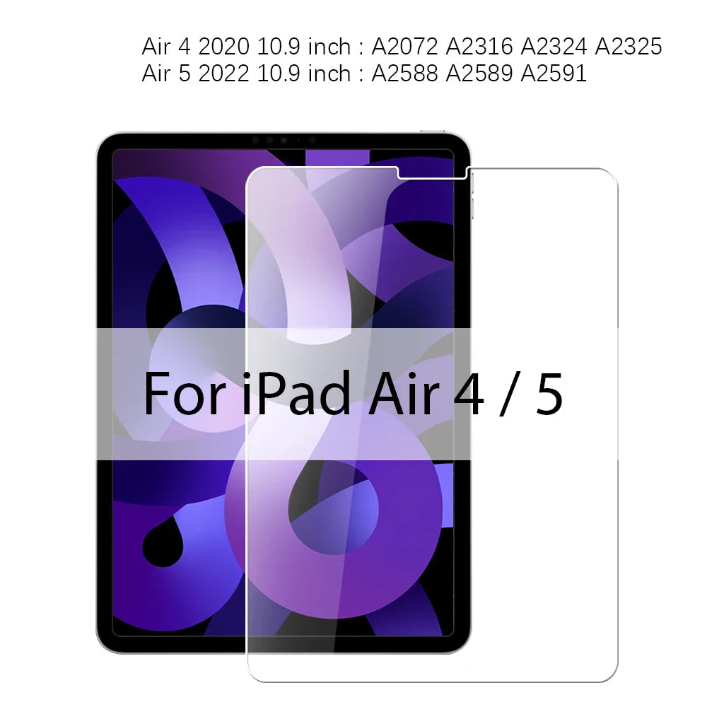 Tempered Glass Screen Protector for iPad — 1-Pack Compatible with 12.9 in (32.8 cm), 11 in (28.0 cm), 10.9 in (27.7 cm), 9.7 in (24.6 cm) — HD, Anti-Fingerprint, Oleophobic, Explosion-Proof