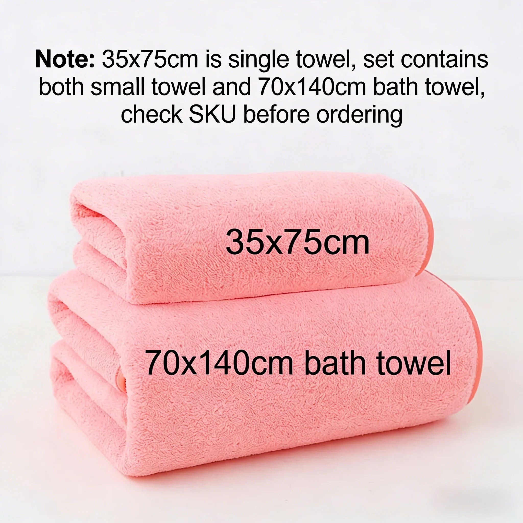 Coral Fleece Thickened Towel Set - Soft Absorbent Bath & Face Towels for Home & Gym