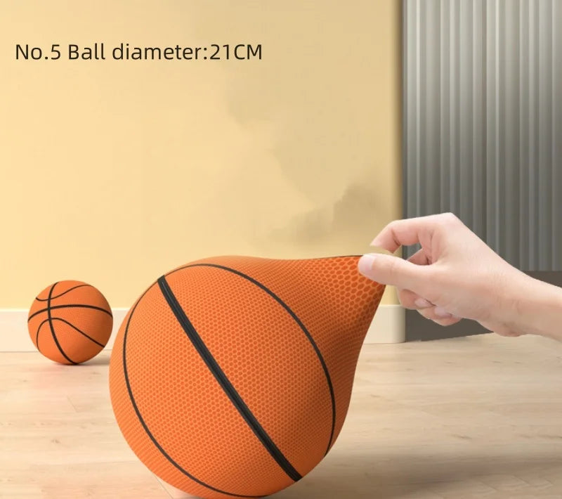 Indoor Silent Foam Basketball – Soft High-Elastic No-Noise Sports Ball for Quiet Indoor Play