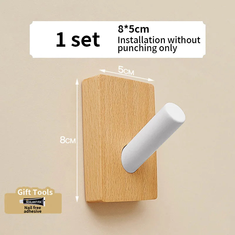 Aluminum Adhesive Robe Hook - Wall-Mounted Viscose Hook for Towels, Coats and Bags (1-3 Hooks)