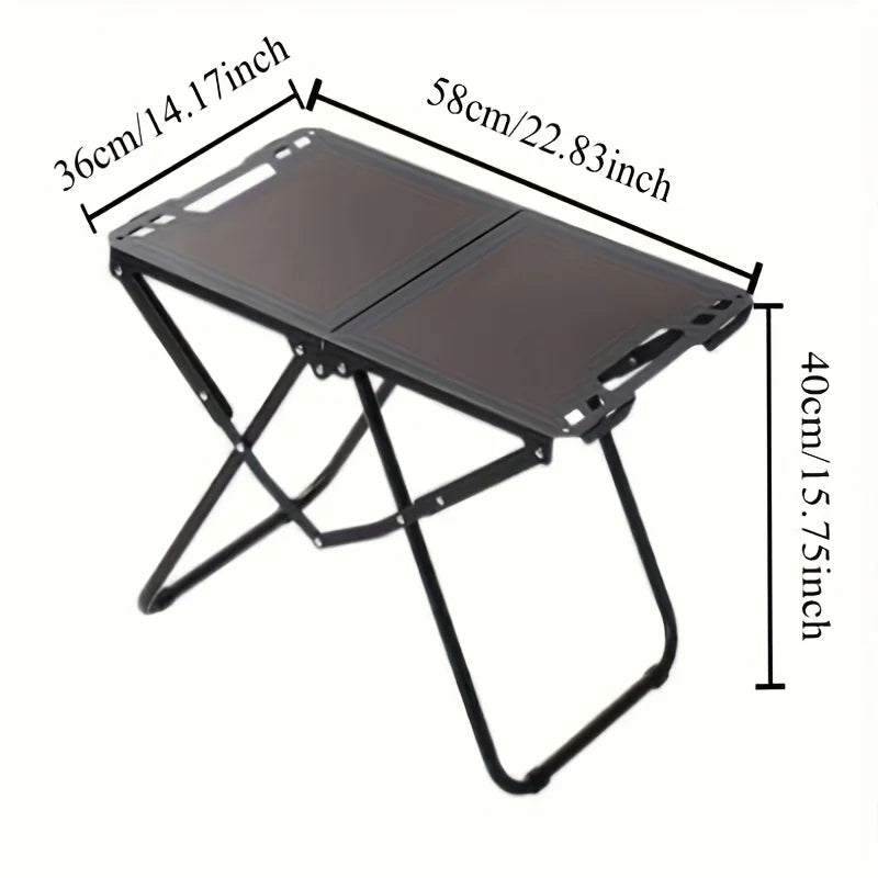 Lightweight Folding Camping Table – Portable Picnic Table with Carry Handle, Tripod Base for Outdoor & Camping