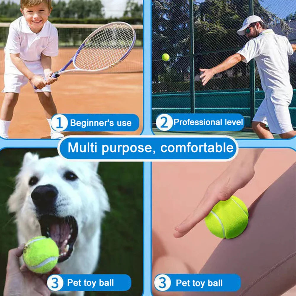 6 or 12-Pack Practice Tennis Balls with Mesh Carry Bag – High-Elasticity Training & Dog Play Balls (65 mm / 2.56 in)