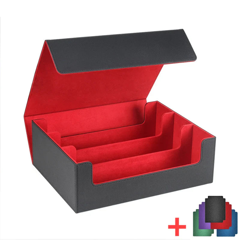 PU Leather Trading Card Storage Box – Holds 1800+ Cards | Magnetic Closure Commander Deck Case for MTG, Pokémon & TCG