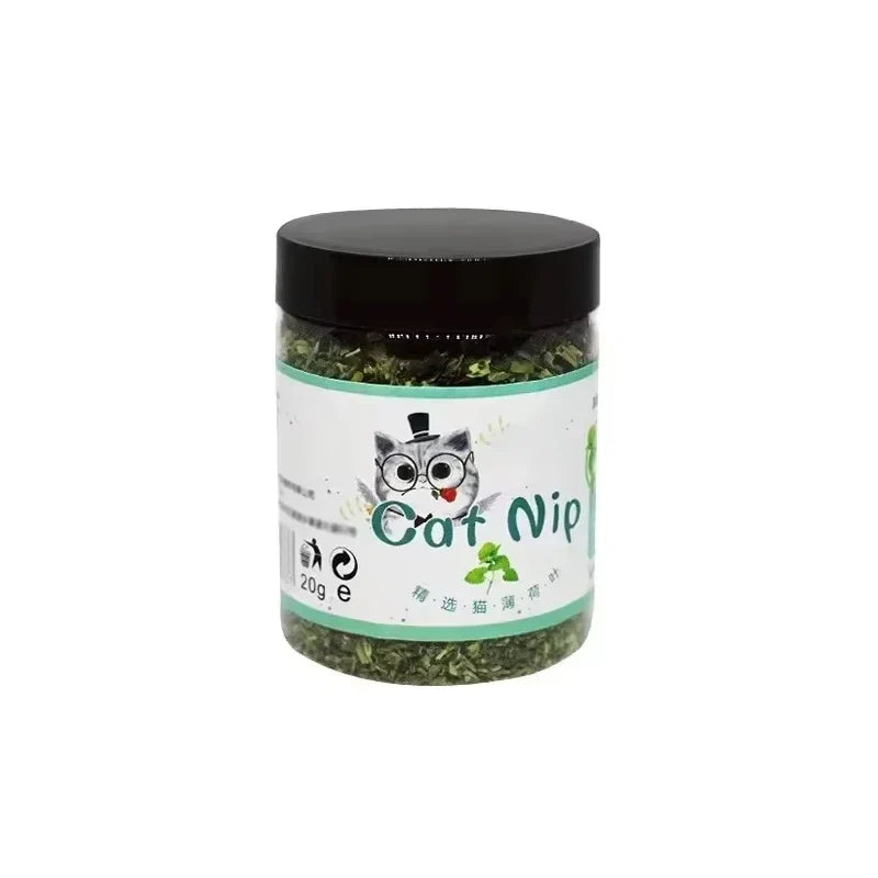 Organic Catnip Powder & Mint Blend for Cats – 100% Natural Catnip Interactive Cat Toy Supplement for Dental Health and Stress Relief