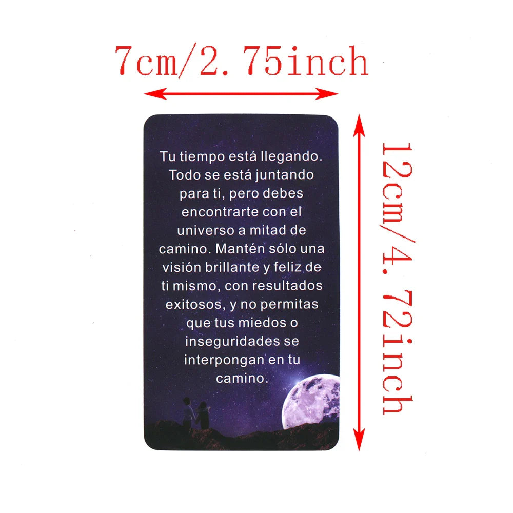 Spanish Tarot & Oracle Deck, 54 Cards, Spanish Language, Pocket 12 x 7 cm (4.72 x 2.75 in), Beginner Friendly