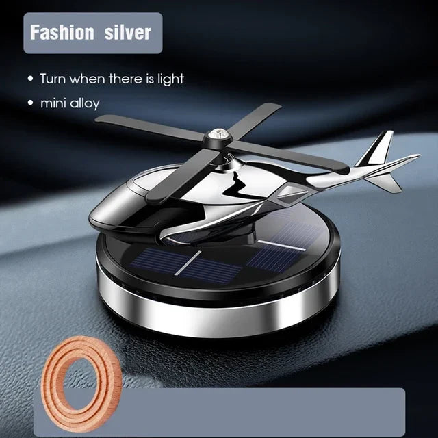 Solar Helicopter Propeller Car Air Freshener Decorative Aromatherapy Diffuser for Car Interior