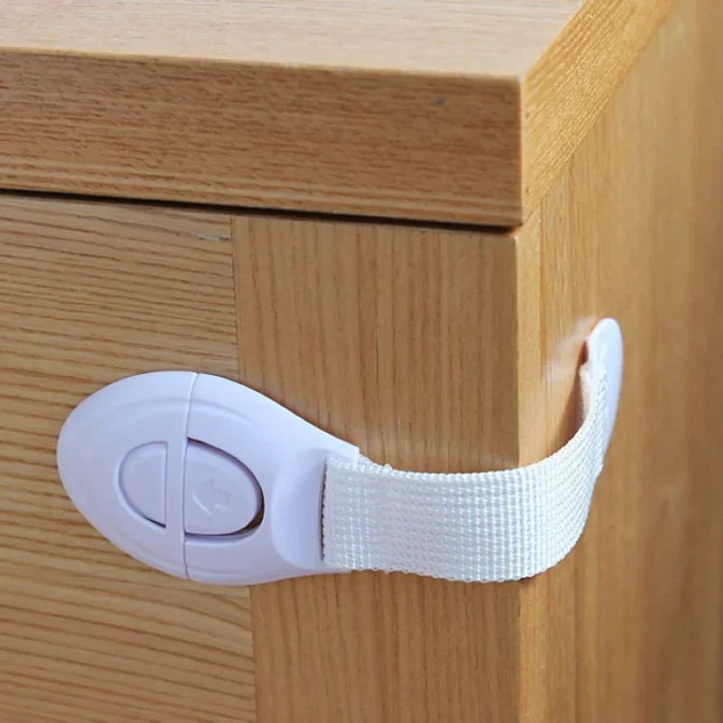 Baby Proof Cabinet & Drawer Lock Straps — 5/10-Pack Child Safety Door Latches, 20 cm (7.9 in) with 10 cm (3.9 in) Strap