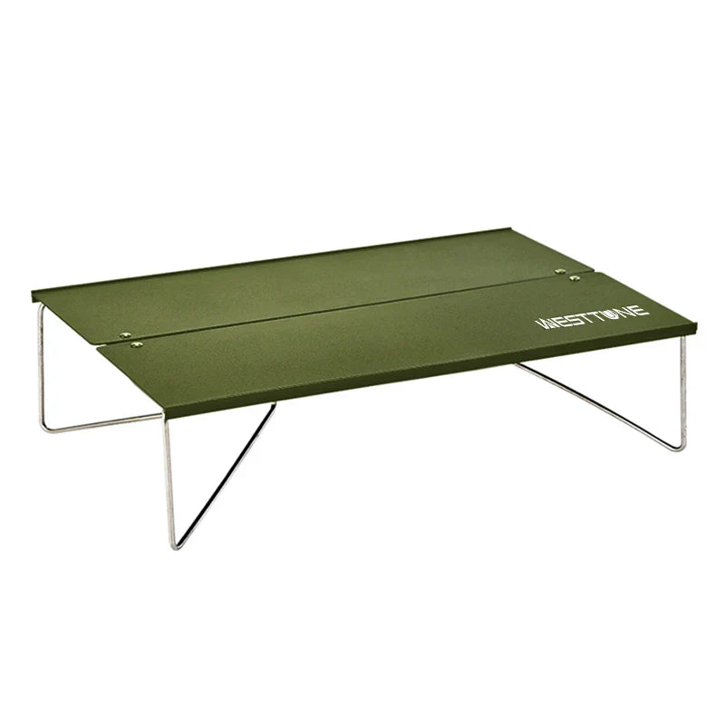 Compact Ultralight Folding Camping Table – Aluminum Alloy Mini Portable Collapsible Table for Hiking & Picnics