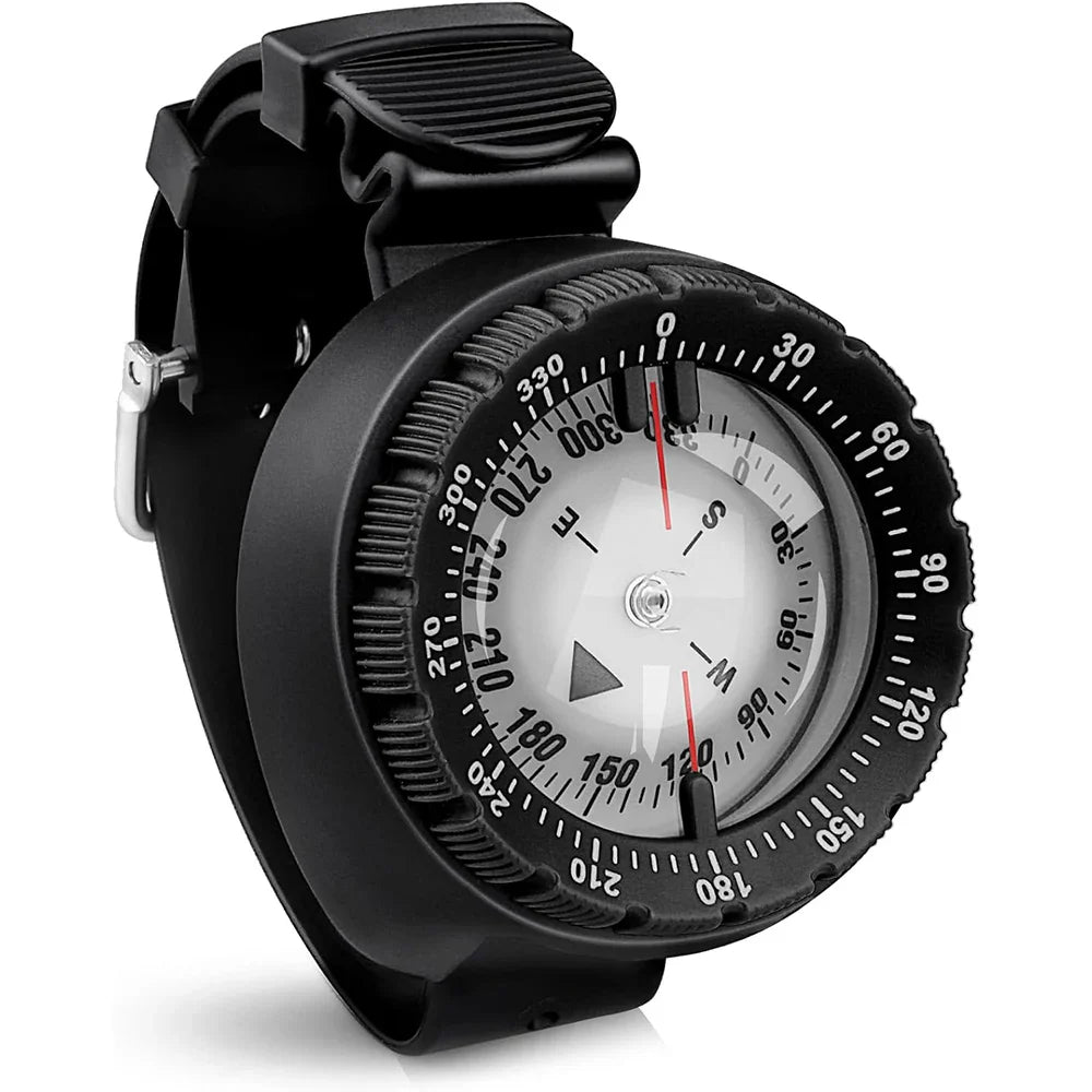 Underwater Diving Compass 50m Waterproof Wrist Compass Luminous for Scuba, Snorkeling & Swimming