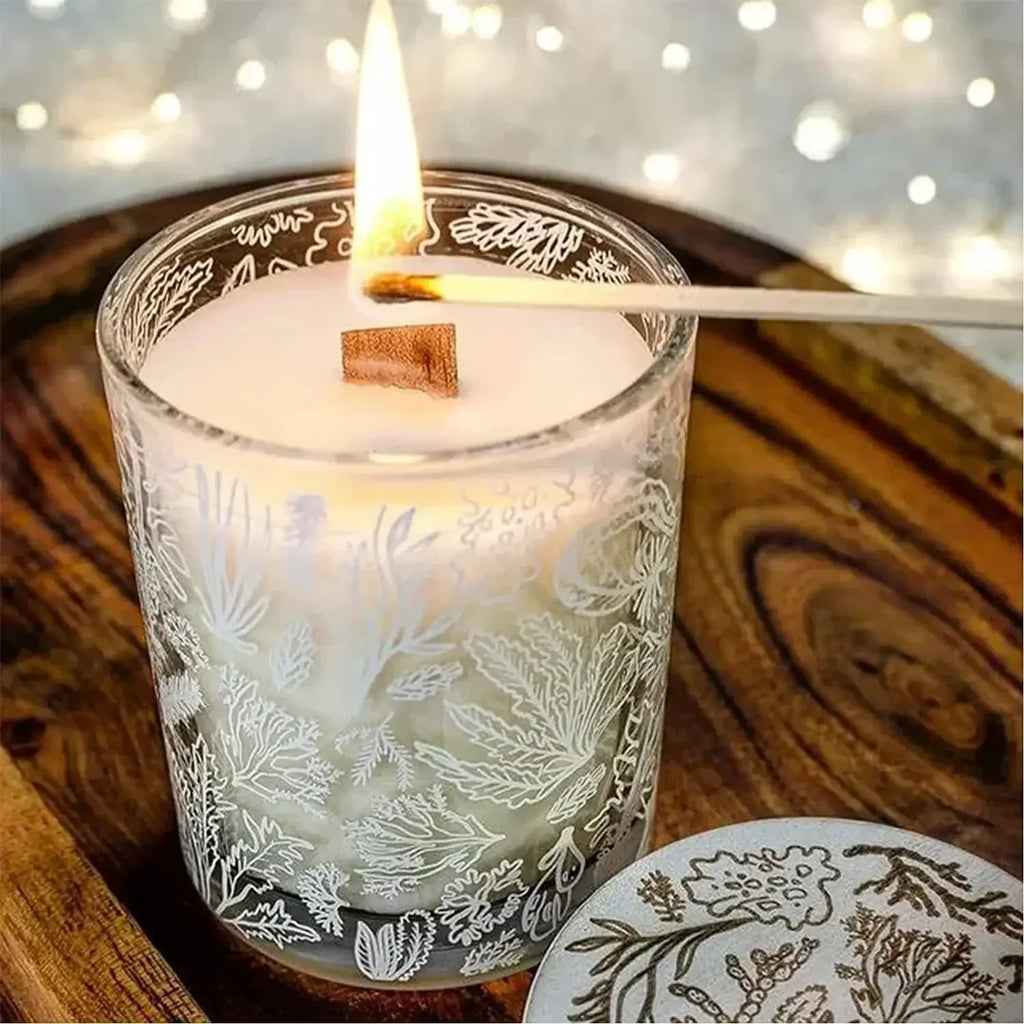 DIY Soy Wax Candle Kit with Wooden Wick – Aromatherapy Candle Making Supplies & Crafting Guide