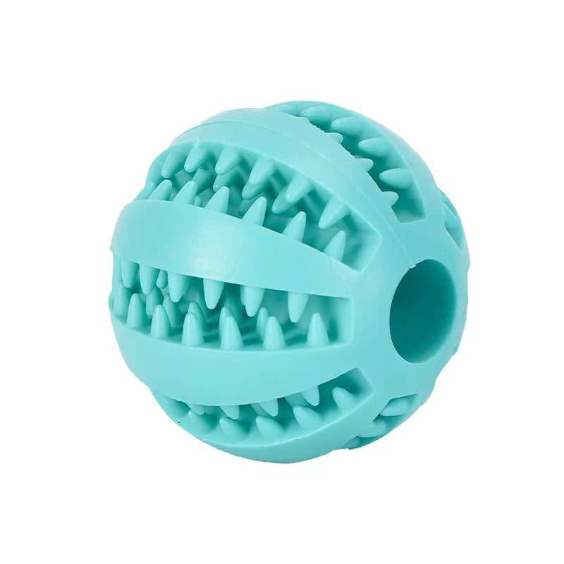 Interactive Rubber Chew Ball for Dogs & Cats — Treat Dispenser & Tooth-Cleaning Puppy Toy (5 cm / 2 in & 7 cm / 2.8 in)