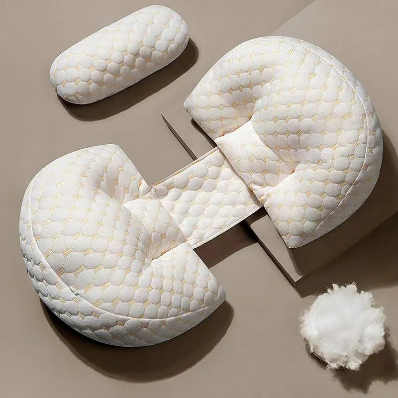 Maternity Pillow 65 x 50 cm (25.6 x 19.7 in) Cotton Pregnancy Waist & Abdominal Support Pillow
