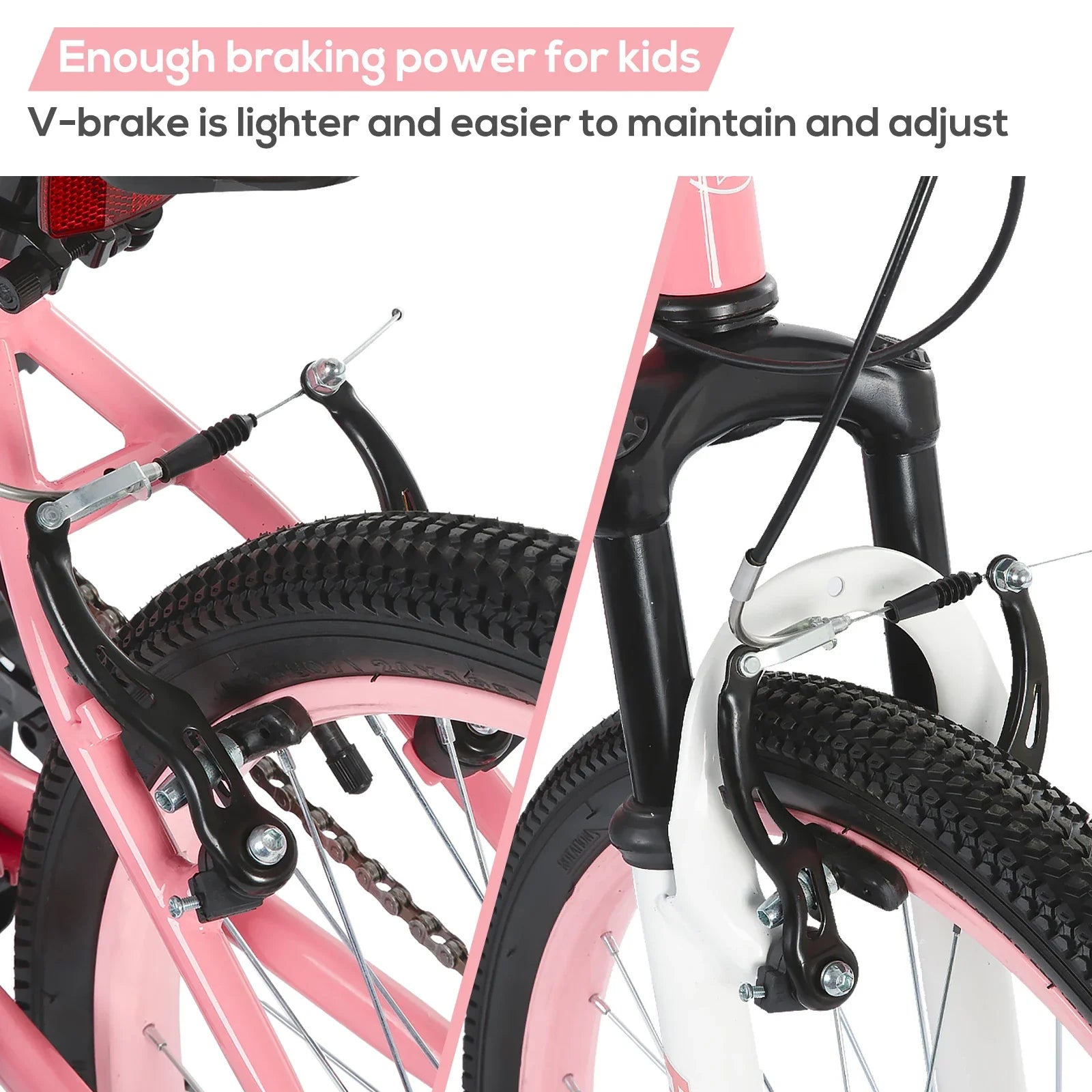 20-Inch Kids Mountain Bike with Front Suspension, Youth Bicycle for Ages 7+, Front V-Brake & Rear Brake — Boys & Girls, Multiple Colors
