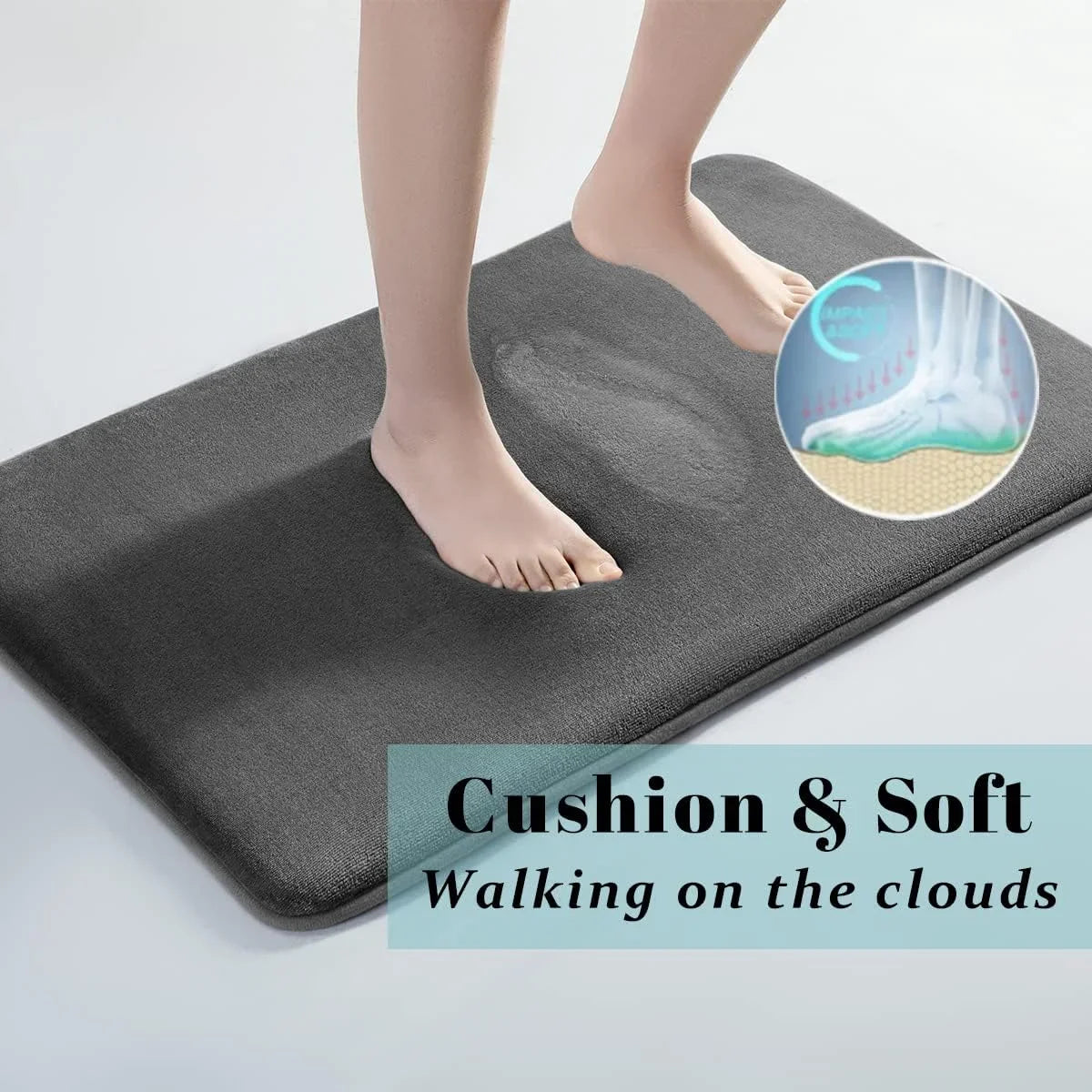 Coral Velvet Super Absorbent Bath Mat – Non-Slip Quick-Dry Bathroom & Door Mat