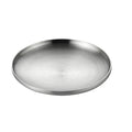 304 Stainless Steel Double-Walled Insulated Round Plate for Dinner, Snacks & Fruit