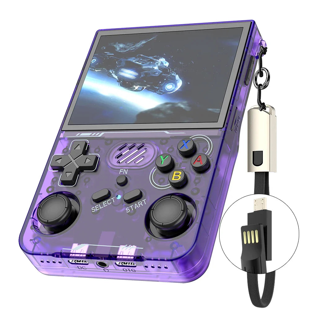 Retro Handheld Game Console ArkOS 3.5-Inch (8.9 cm) IPS Pocket Player, Wi‑Fi, 15,000+ Games, 64GB (Expandable to 256GB), 3000mAh — Kids Gift
