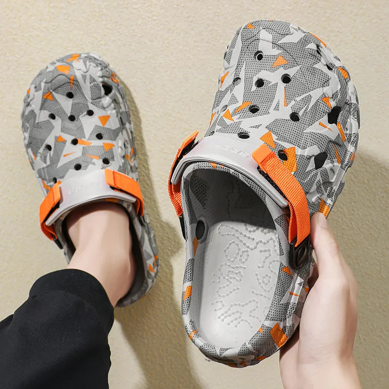 Men's Camouflage EVA Clogs Slip-On Garden Sandals - Casual Outdoor & Home Shoes