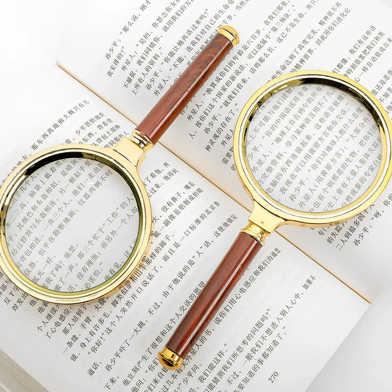 Handheld High-Definition Magnifying Glass for Reading - Portable Magnifier for Elderly & Kids