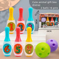 Kids Bowling Set 6 Pins & 2 Balls – Indoor Outdoor Toddler Bowling Game for Ages 4-6, Parent-Child Interactive Birthday Gift