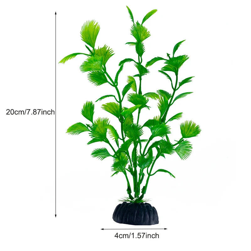 Artificial Aquarium Plants — Plastic Underwater Decorations for Fish Tanks, Realistic Aquarium Decor