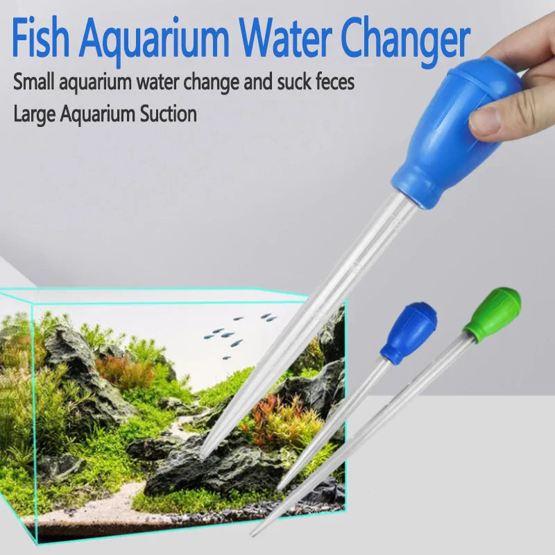 Lengthening Pipette Aquarium Siphon Vacuum Cleaner – Fish Tank Water Changer 29 cm (11.4 in) & 46 cm (18.1 in)