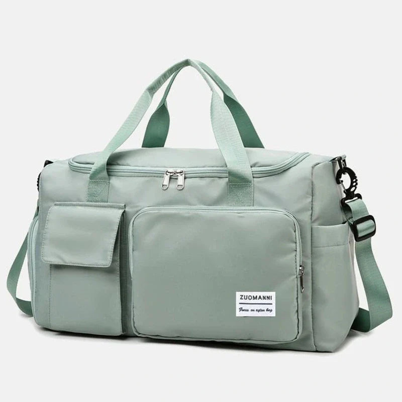 Carry-On Weekender Duffel Bag 35L – Travel Overnight Bag with Shoe Compartment and Wet/Dry Pocket for Women