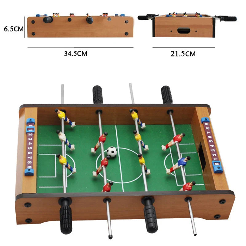 Mini Wooden Tabletop Foosball Game – Table Football for Home & Party, 34.5 x 21.5 x 8 cm (13.6 x 8.5 x 3.1 in)