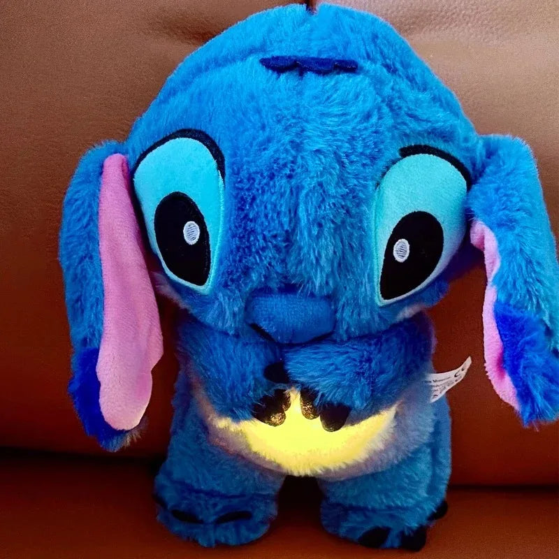 Stitch Plush Doll — Kawaii Stuffed Toy with Music & Night Light, Soft PP Cotton Sleep Toy for Babies & Kids Gift