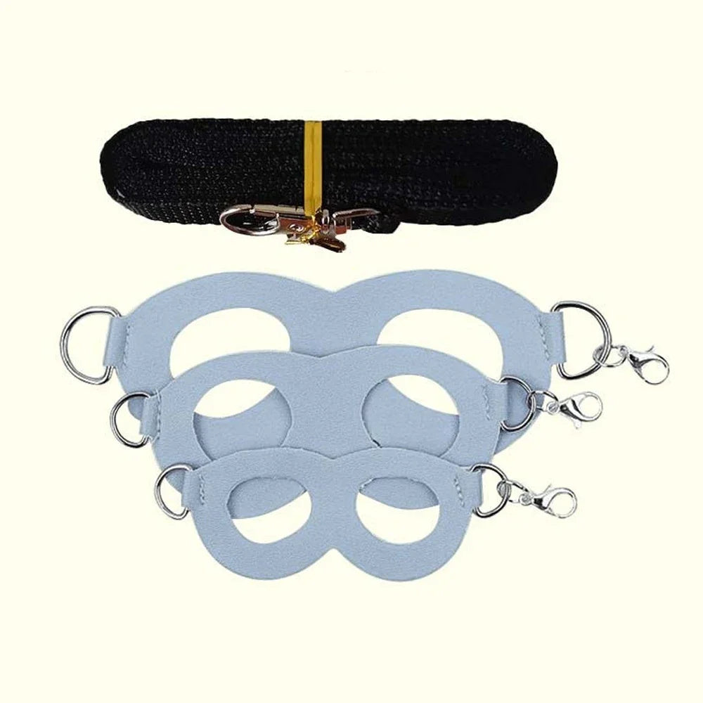4-Pack Escape-Proof Adjustable Small Animal Harness & Leash Set — Hamsters, Sugar Gliders, Squirrels