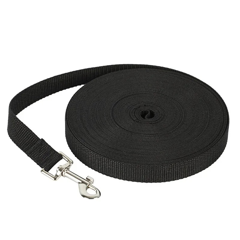 Long Strong Nylon Dog Leash - Training & Walking Lead, 10m/15m/20m (33/49/66 ft) for Small to Large Dogs & Puppies