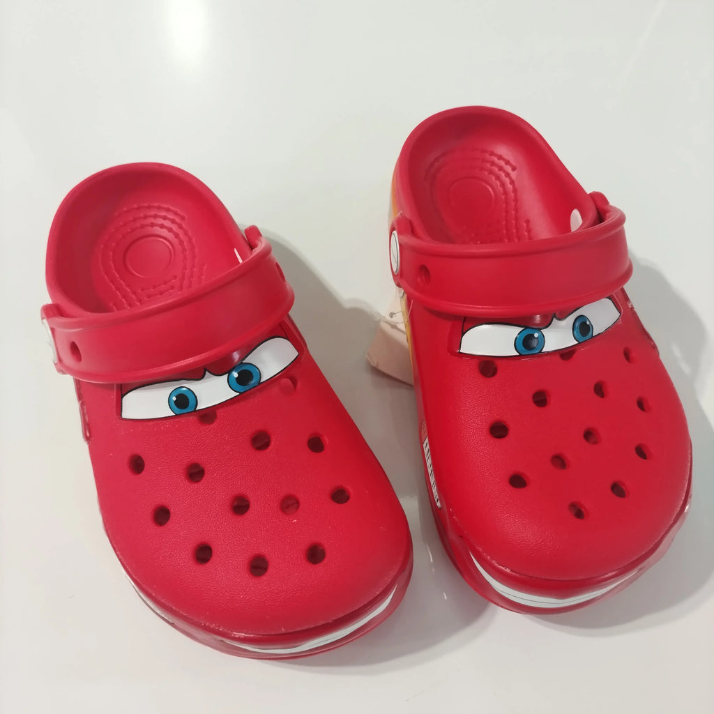 Lightning McQueen LED Light-Up Kids Slippers Car Sandals for Boys & Girls Breathable EVA Beach Slides