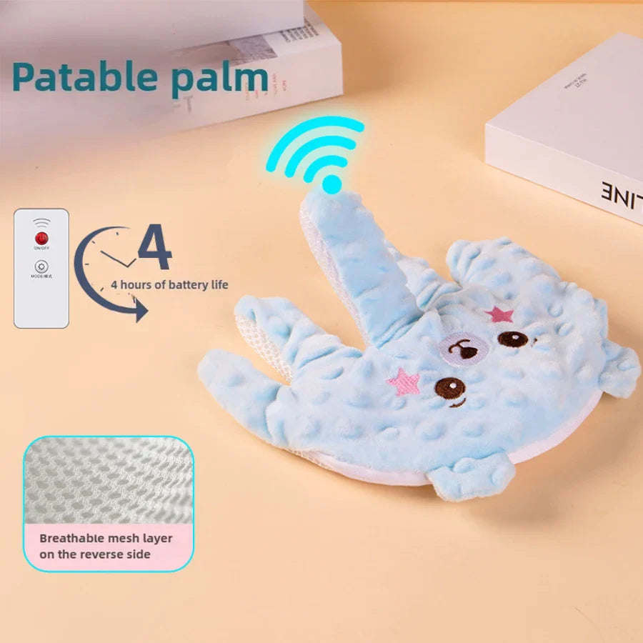 Baby Palm Sleep Pillow – Newborn & Toddler Calming Sleep Aid with Remote Control, 9.4 x 9.1 in (24 x 23 cm)