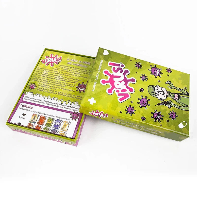 Virus 1 2 3 Board Game - Bilingual Family Party Game (Spanish & English)