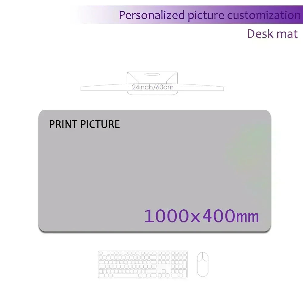 Custom Gaming Desk Mat – Personalized HD Mouse Pad Playmat, Multiple Sizes up to 1000x500mm (39.4x19.7 in) Non-Slip Rubber