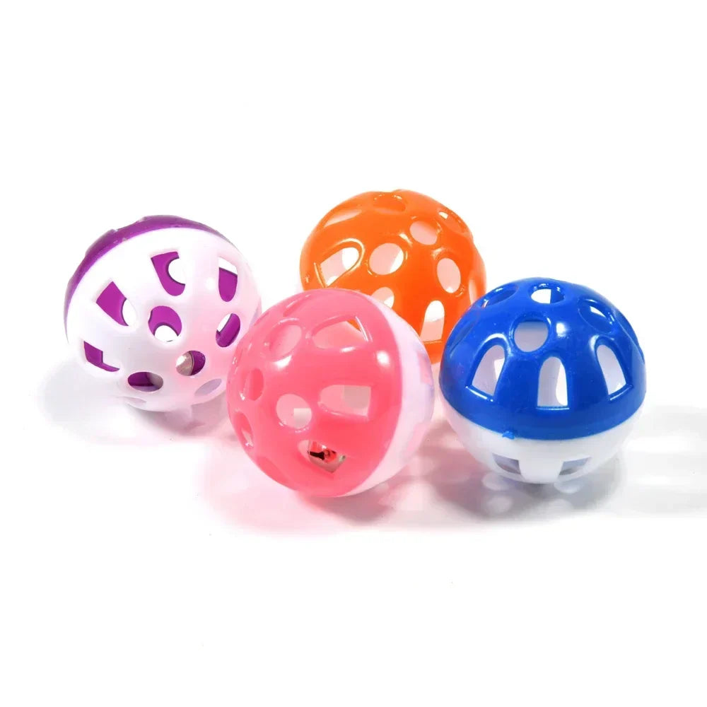 10-Pack Colorful Hollow Rolling Bell Balls for Birds – 1.49 in (3.8 cm) Parrot, Parakeet & Cockatiel Chew Cage Toy