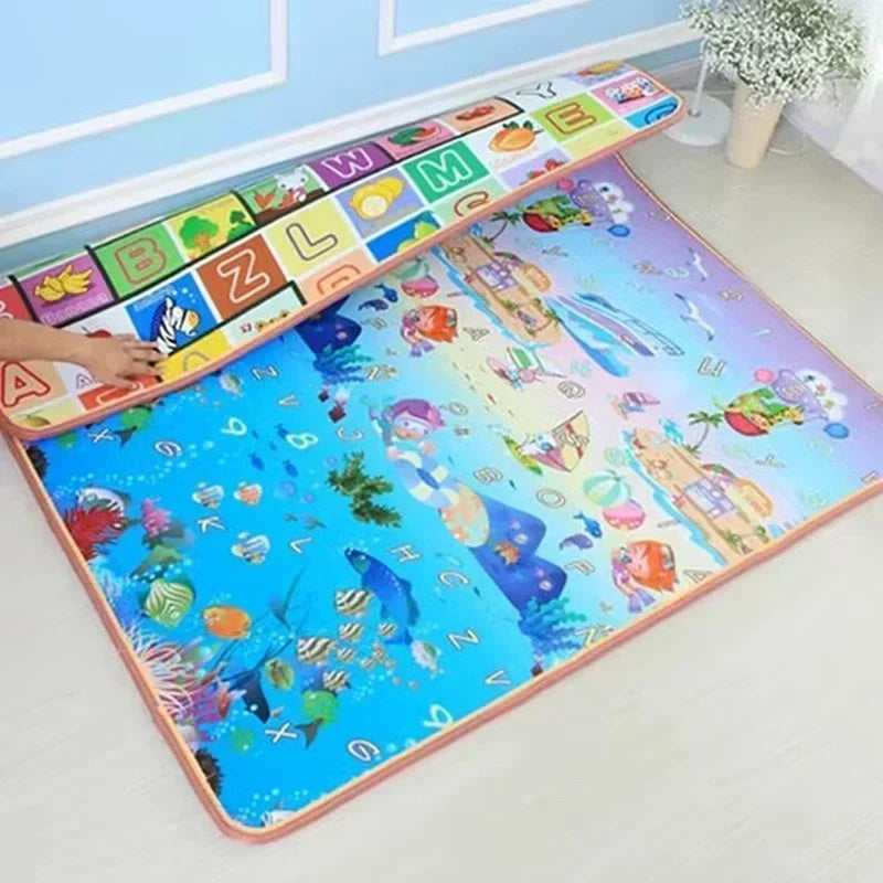 Baby Play Mat Foam Crawling Activity Gym Rug – Non-Toxic EPE, Double-Sided, Foldable (Available in 5 Sizes)