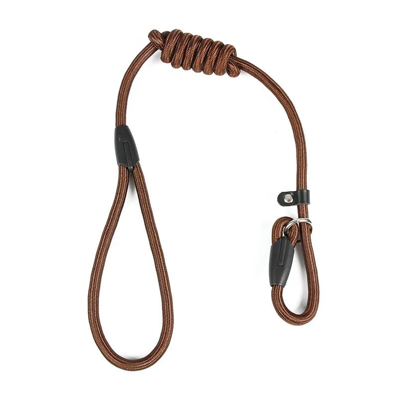 Adjustable Nylon Rope Dog Leash – 130 cm / 51 in Training Lead, Collar-Style Leash for Small/Medium/Large Dogs (S/M/L)