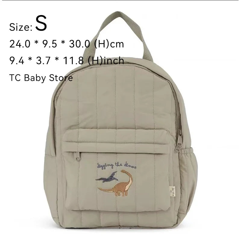 Cherry Parent-Child Kids Backpack — Kindergarten School Bag (Small & Large S/L) Lightweight Cotton Travel Bag for Boys, Girls & Moms