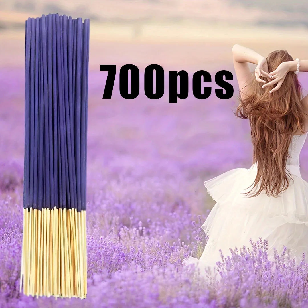 Lavender Aromatherapy Wooden Incense Sticks 8.66 in (22 cm) — Home, Spa & Hotel Fragrance, Therapeutic Scented Gift