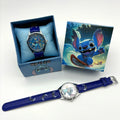 Kawaii Stitch Quartz Watch in Gift Box - Cute Heart Anime Watch, Unisex