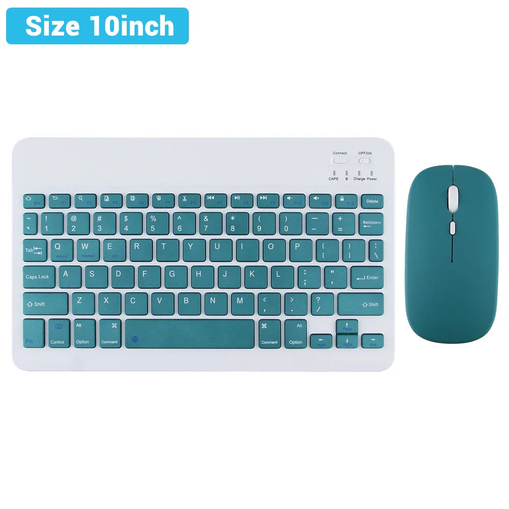Mini Wireless Bluetooth Keyboard and Mouse — Portable Slim Rechargeable Keyboard for iPad, iPhone, Android Tablets, Samsung, Xiaomi, Mac & Windows