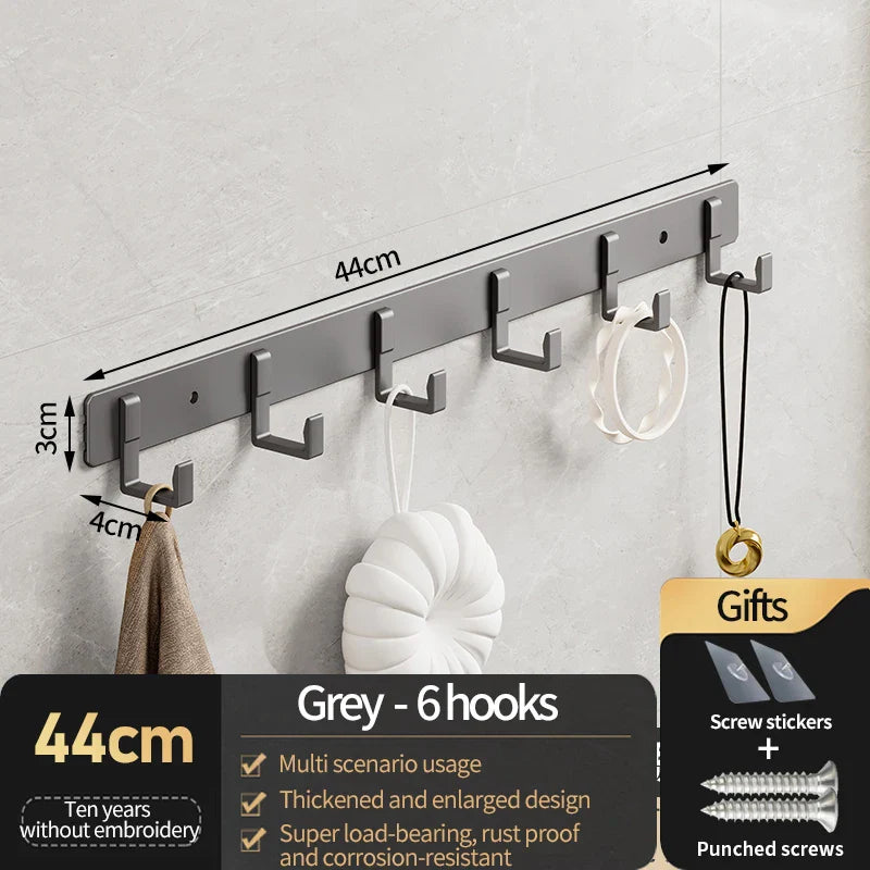 Heavy Duty Aluminum Wall Hooks for Coats & Bags, Entryway, Closet & Wardrobe Robe Hooks (1-3 Pack)