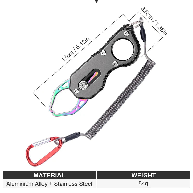 Fishing Line Scissors Keychain - Serrated Stainless Steel Blade, Titanium-Coated Corrosion-Resistant, Blunt Tip (9.5 x 6.27 cm / 3.74 x 2.47 in)