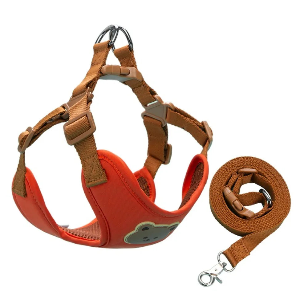 Adjustable No-Pull Dog Harness and Leash Set — Anti-Escape Pet Harness for Walking and Travel